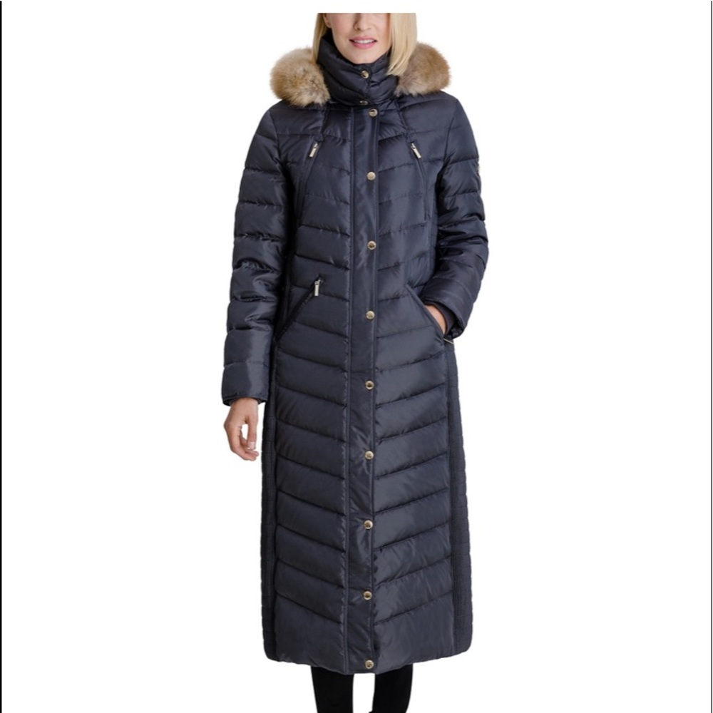 Michael Kors long down black Winter coat.